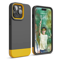 Чехол Elago GLIDE для iPhone 14 Pro Max тёмно-серый/жёлтый (Dark Grey/Yellow)