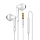 Наушники проводные UGREEN EP101 (60692) Wired Earphones 3.5 мм Plug белые