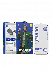 Защитное стекло BlueO Anti-glare Matte для iPhone 17 Pro/17/16 Pro антибликовое покрытие черное