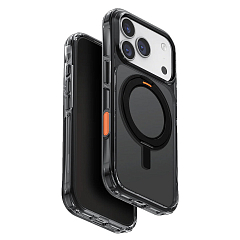 Чехол Uniq для iPhone 17 Pro Max с подставкой карбоновый черный (Magsafe)