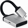 Переходник Satechi Type-C Dual HDMI Adapter (ST-TCDHAS) серебристый