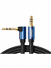 Кабель UGREEN AV112 (60178) 3.5mm Male - 3.5mm угловой -  0,5м.