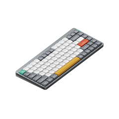 Беспроводная механическая клавиатура QMK Nuphy AIR75v2 Lunar Gray, RGB, Hot Swap, Red Switch
