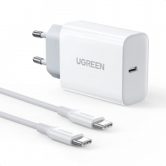 Сетевое зарядное устройство с кабелем UGREEN CD127 (90472) 30W USB-C Fast Charger белое