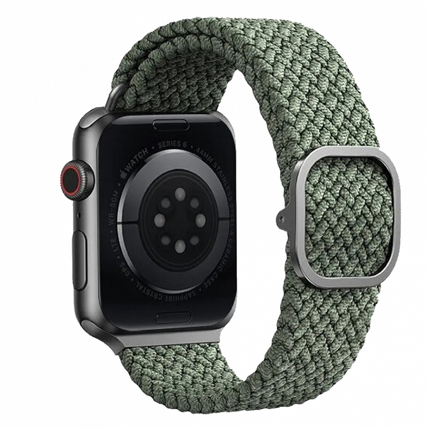 Ремешок Uniq Aspen Strap Braided для Apple Watch 38/40/41 мм зелёный (40MM-ASPGRN)