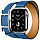 Умные часы Apple Watch Series 10 Hermes 42 мм, двойной кожаный ремешок с пряжкой синего цвета