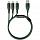 Кабель SOLOVE 3 in 1 USB — Lightning/Micro/Type-C (1,2 метра) нейлон тёмно-зелёный