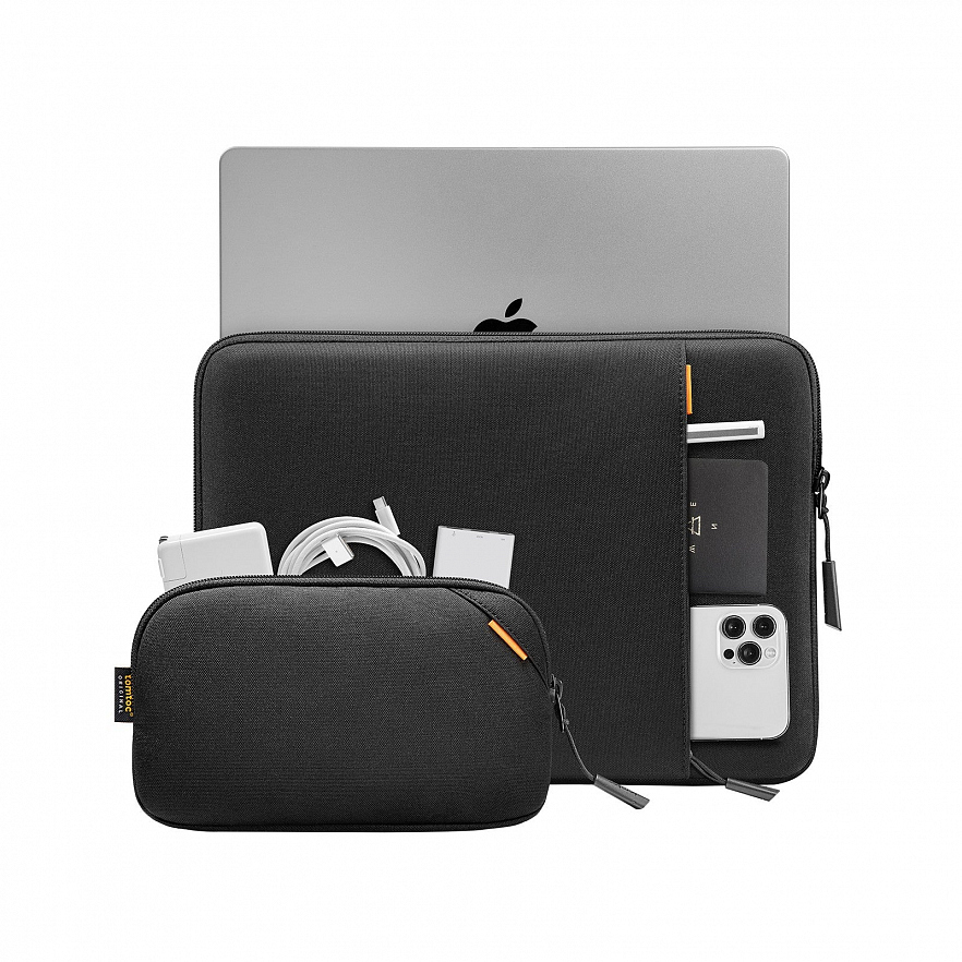 Набор чехлов Tomtoc Defender Laptop Sleeve Kit 2-in-1 A13 для ноутбуков 16" чёрный (Black)