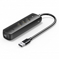 Мульти Хаб Ugreen CM530 (50624) USB 3.0 to 3xUSB 3.0+RJ45 (1000Mbps) Ethernet Adapter чёрный