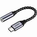 Переходник Ugreen AV142 Type-C to 3.5 mm Female Cable серый (30632)