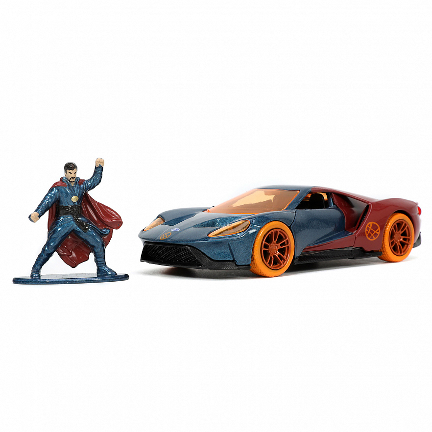 Набор Машинка с Фигуркой Марвел 1.65"+1:32 Доктор Стрэндж HWR 2017 Ford GT 33360