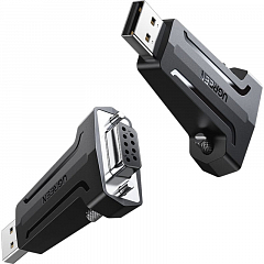 Адаптер UGREEN CM326 (80111) USB-A 2.0 to DB9 RS-232 Female Adapter чёрный (без кабеля)