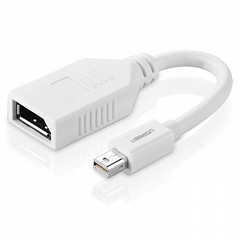 Кабель Ugreen Mini DisplayPort to DisplayPort (0,15 метра) белый (10445)