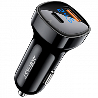 Автомобильное зарядное устройство Acefast B4 66W USB-C + USB-A Car Charger (AF-B4-BK)