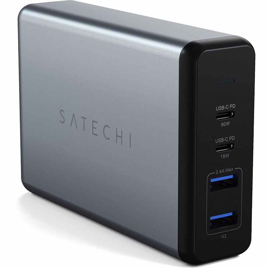 Сетевое зарядное устройство Satechi 108W Pro USB-C PD серый космос (ST-TC108WM)