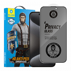 Защитное стекло BlueO Privacy Anti-peep для iPhone 15/14 Pro Black (приватное)