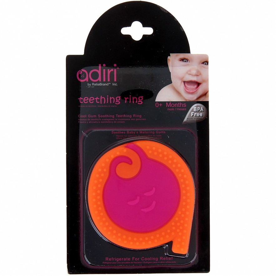 Прорезыватель для зубов Adiri A Teething Rings розовый/оранжевый (magenta-orange)