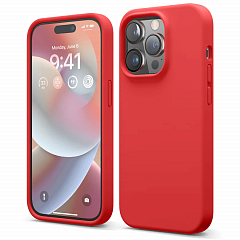 Чехол Elago для iPhone 14 Pro Soft silicone красный