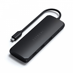 Гибридный многопортовый адаптер Satechi USB-C Hybrid Multiport Adapter (with SSD Enclosure) чёрный (ST-UCHSEK)