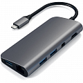 Мульти Хаб Satechi Aluminum Type-C Multimedia Adapter серый космос (ST-TCMM8PAM)