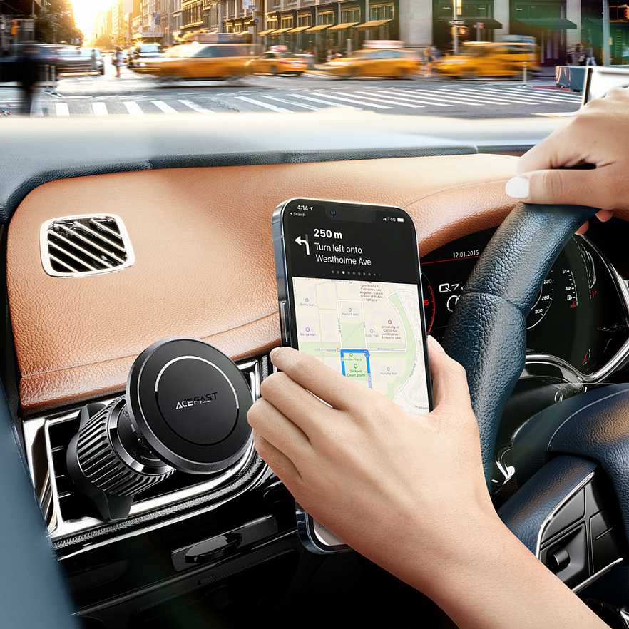 Автомобильный держатель ACEFAST D6 Magnetic Car Phone Holder чёрный
