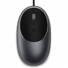 Компьютерная мышь Satechi C1 USB-C Wired Mouse серый космос (ST-AWUCMM)