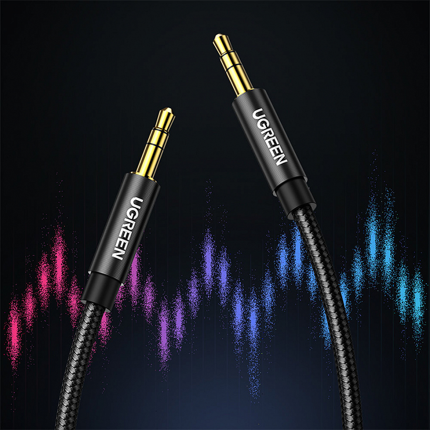 Кабель Ugreen AV112 3.5 mm Male to 3.5 mm Male Cable - 2 метра черный
