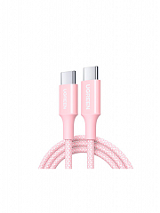 Кабель UGREEN USB-C - PD 5А плетеный - 2 метра розовый