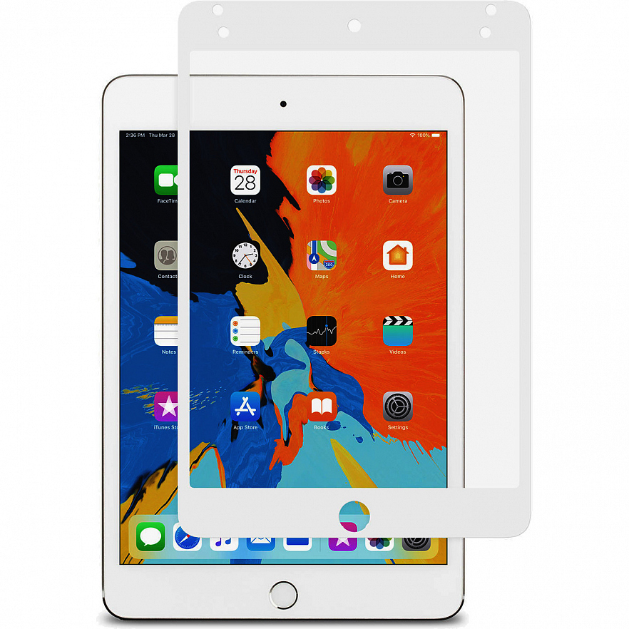 Защитная плёнка Moshi iVisor AG для iPad mini (5th Gen) белая рамка