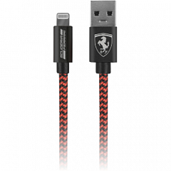 Кабель Ferrari Nylon Lightning MFI (1,5 метра) красный