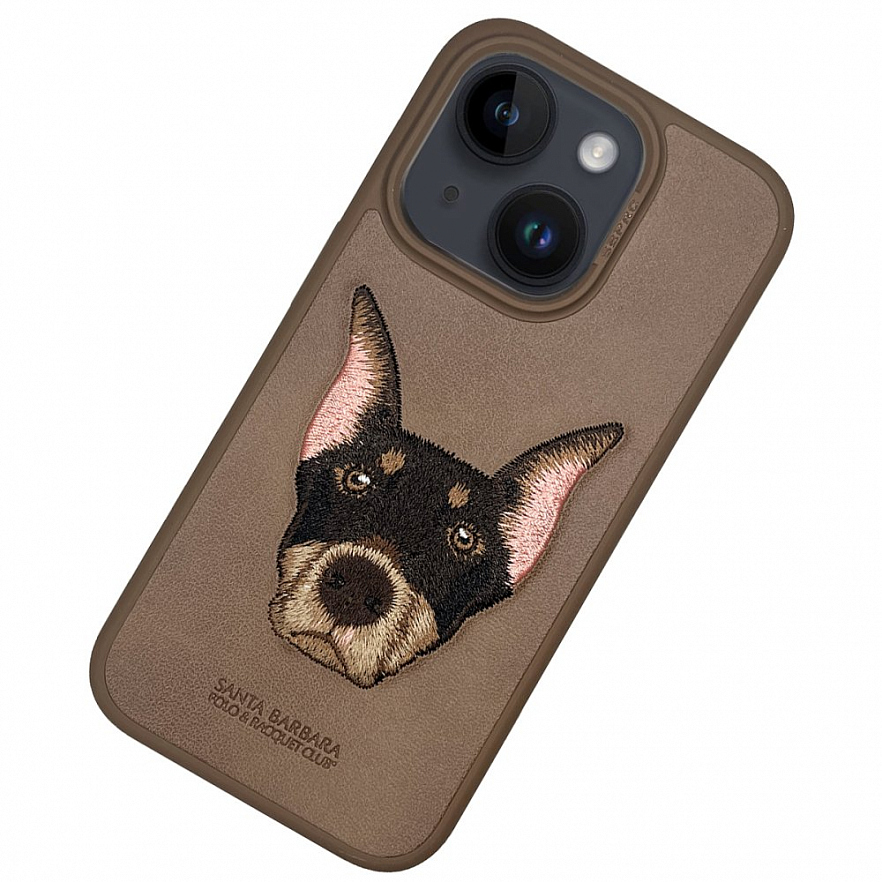 Чехол Santa Barbara Polo & Racquet Club Curtis для iPhone 15 коричневый