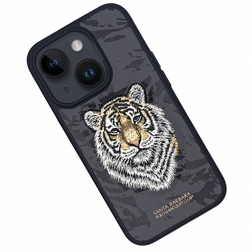 Чехол Santa Barbara Polo & Racquet Club Savanna для iPhone 15 тёмно-серый