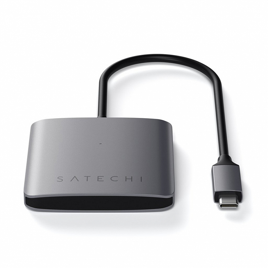 Мульти хаб Satechi 4-Port USB-C Hub серый космос (ST-UC4PHM)