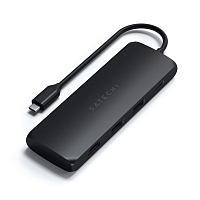 Гибридный многопортовый адаптер Satechi USB-C Hybrid Multiport Adapter (with SSD Enclosure) чёрный (ST-UCHSEK)