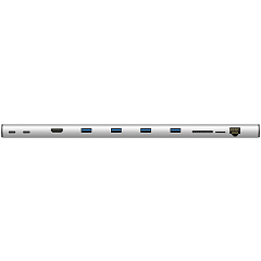Мульти хаб Rombica Type-C Dock серебристый (TC-00080) 