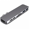 Хаб HyperDrive DUO 7-in-2 USB-C Hub для MacBook Pro/Air (USB-C) серый космос (HD28C-GRAY)