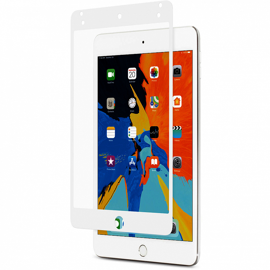 Защитная плёнка Moshi iVisor AG для iPad mini (5th Gen) белая рамка