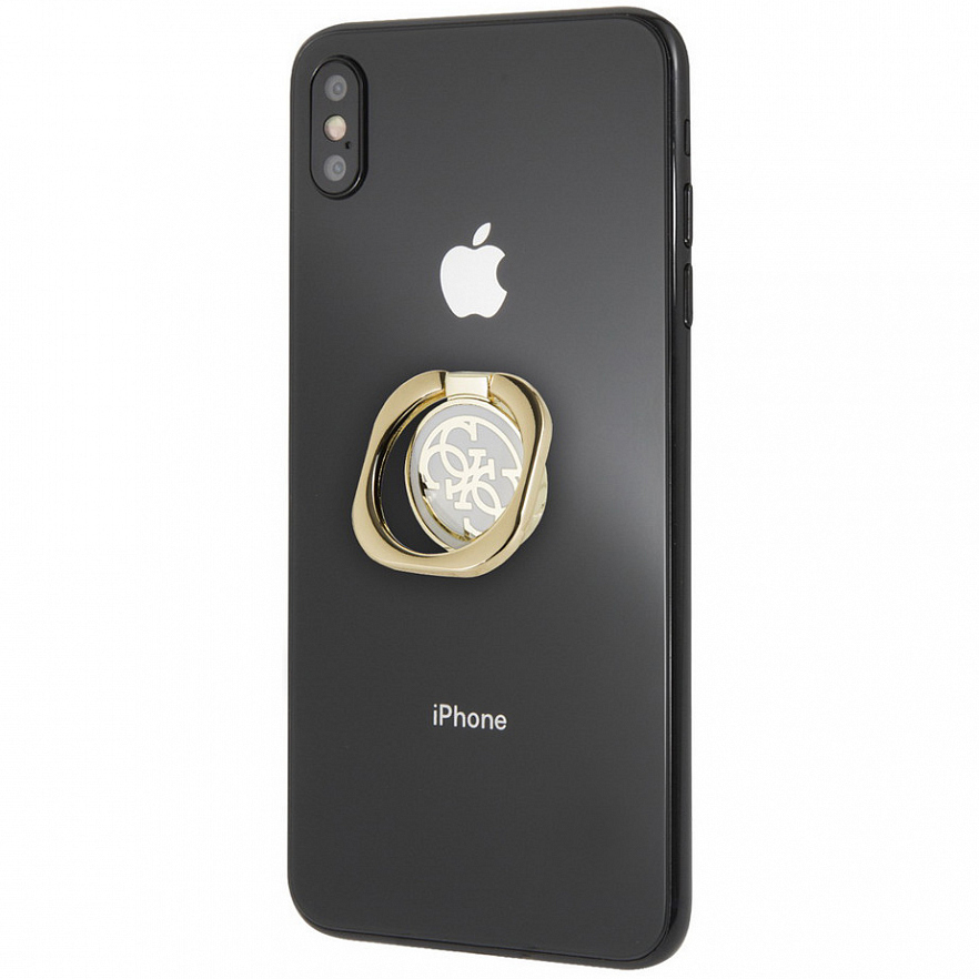 Держатель-кольцо CG Mobile Guess 4G Metal Ring Stand золотистый / белый