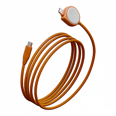 Кабель EnergEA Flow USB-C to USB-C/Apple Watch 60W (1,5 метра) оранжевый