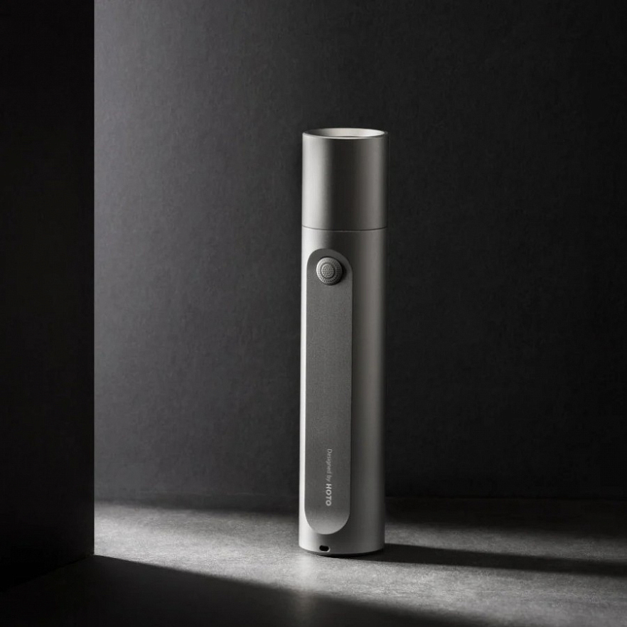 Фонарик HOTO Flashlight Fit серый