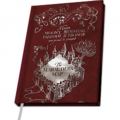 Записная книжка Harry Potter A5 Notebook Marauder's Map X4 ABYNOT032