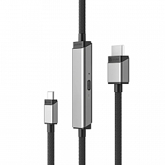 Гибридный кабель-адаптер Alogic Ultra Series (2 метра) USB-C — HDMI 4K PD 100W чёрный