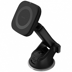 Магнитный держатель Uniq Magnea Magnetic wireless 15W с беспроводной зарядкой + АЗУ All-in-one серый (Grey)