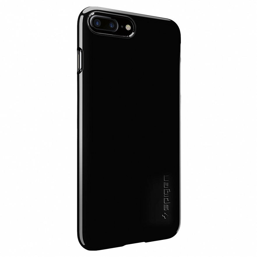 Чехол Spigen Thin Fit для iPhone 7 и 8 Plus (Айфон 7 Плюс) ультрачёрный (043CS20854)