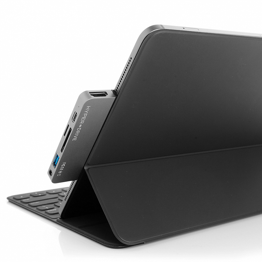 USB-хаб HyperDrive 6-in-1 USB-C Hub для iPad Pro / iPad Air / iPad mini серый космос (HD319B-GRAY)