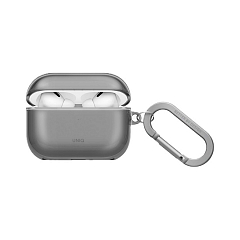 Чехол с карабином Uniq для Airpods Pro 3 серый