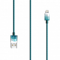 Кабель Le Cord Nylon Lightning MFI (1.2 метра) Aquarells Aqua (Морская волна)