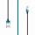 Кабель Le Cord Nylon Lightning MFI (1.2 метра) Aquarells Aqua (Морская волна)