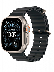 Часы Apple Watch Ultra 3 Natural 49 мм Ocean Band черный ремешок