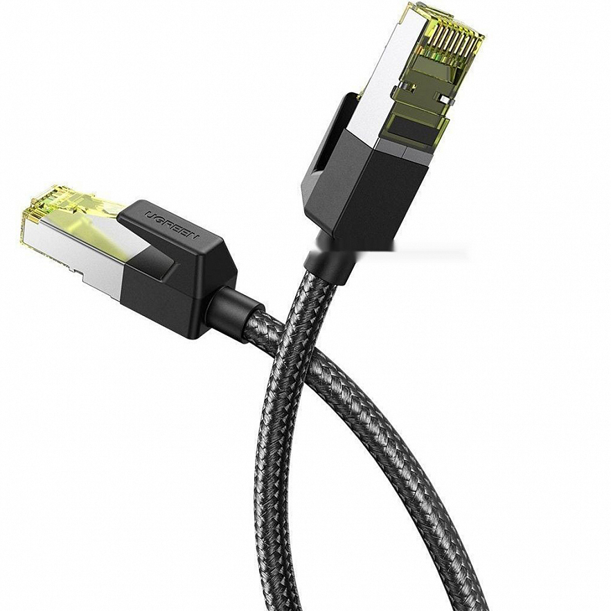 Кабель Ugreen NW150 2 x RJ45 Cat7 Cable (2 метра) чёрный (80423)